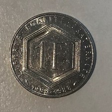 MONETA FRANCESE 1 FRANCO CHARLES DE GAULLE 1958-1988