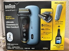 BRAUN Series 9 Sport + 9350CC Wet & Dry Clean & Charge System & POWER CASE NUOVO