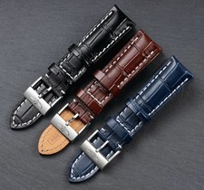 Cinturino Breitling in pelle - 20 mm 22 mm 24 mm - nero, blu, marrone - acciaio inossidabile