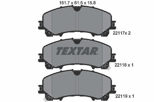 Für textar 2211701 set - für,