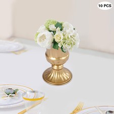 Centrotavola vasi fiori oro portafiori 10 pezzi decorazione matrimonio 16 cm