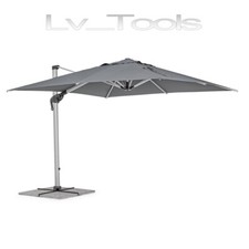  OMBRELLONE GIARDINO 3x4mt DECENTRATO GAZEBO PISCINA GRIGIO ROMA 