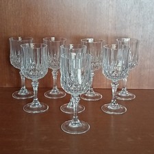 8 Verres À Pied En Cristal