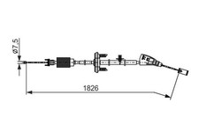 FUNE FRENO A MANO BOSCH CENTRALE ANTERIORE ADATTO PER PEUGEOT 3008 5008 | 1 987 482 799