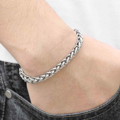 Bracciale acciaio inox - acciaio,