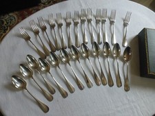 Ménagère 25 pièces fourchette cuillère CHRISTOFLE métal argenté FIDELIO mono  PC