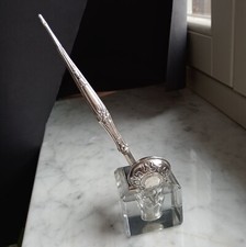 Argento: calamaio in cristallo