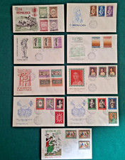 VATICANO 1962 FDC ANNATA COMPLETA POSTA ORDINARIA 7 SERIE 9 BUSTE PRIMO GIORNO