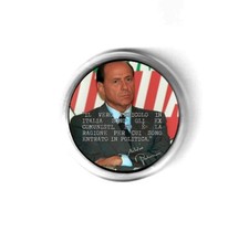 Spilla silvio berlusconi forza italia Santino frase comunisti Entrato politica