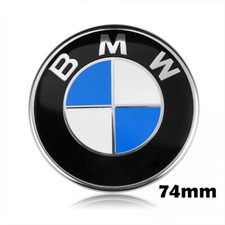 Logo BMW Serie 3 5 7 E46 E39 E38 E90 E91 E60 Z3 Z4 X3 X5 X6 Stemma Cofano 74mm