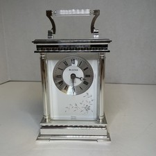 Bulova carriage clock silver - bulova,