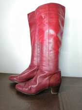 Stivali vero cuoio VINTAGE anni 70 made in Italy n°35