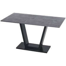 HOMCOM Tavolo da Pranzo con Piano Effetto Marmo per 4-6 persone