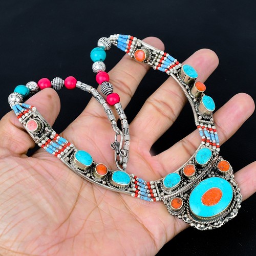 Collana tibetana boho - , argento