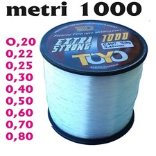 Filo Pesca Bobina Metri 1000 Trasparente Mare Bolentino Traina Palamito Trota