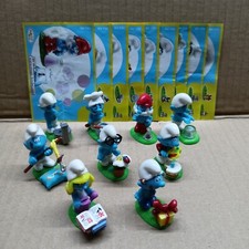 Serie Completa kinder - Puffi  2010 - con 9 Cartine Versione con Scritta