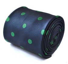 cravatta blu navy con pois