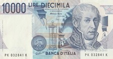 ITALIA BANCONOTA 10.000