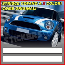 MINI COOPER Strisce Adesive Bonnet Stripes a 2 colori  - fasce adesive cofano 