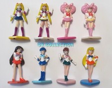 Rarissimo set n°8 mini figurine plastica SAILOR MOON anno 1997 (di Saiwa Italia)