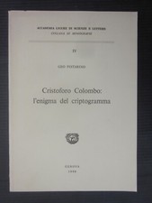 1990 Cristoforo Colombo: l'enigma del criptogramma Pistarino Genova crittogramma