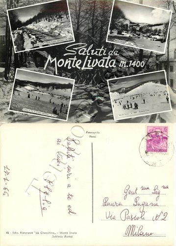 Cartolina subiaco vedutine - di,