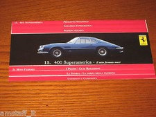 * SCHEDA TECNICA IL MITO FERRARI=400 SUPERAMERICA=EDIZIONE REPUBBLICA ESPRESSO=