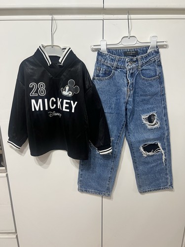 Bambina completo jeans maglia - bambina,