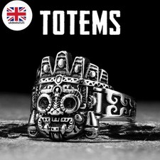 Anello uomo teschio totem