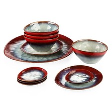 Set piatti rosso servizio