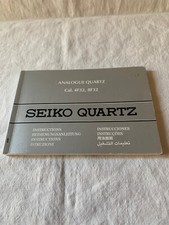 SEIKO Analogue Quartz Cal.4F32 8F32 Istruzioni Mai usata