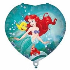 PALLONE MYLAR SIRENETTA ARIEL 45 CM CUORE festa animazione ?