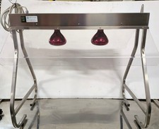 Piano Riscaldatore in acciaio inox per piatti  Con 2 Lampade A Raggi Infrarossi-