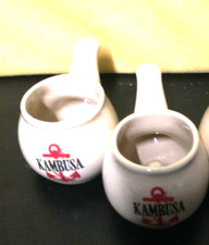 KAMBUSA BONOMELLI L'AMARICANTE TAZZINE BICCHIERE LIQUORE FORMA PIPA VINTAGE 