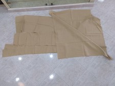 Tessuti stoffe ritagli scampolo colore nocciola tela 