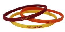 Set 3 braccialetti in silicone sottili AS Roma