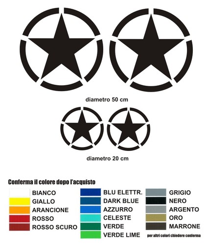 Adesivi stella militare auto - 4,
