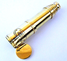 Antico telescopio in pelle ottone pirata vintage cannocchiale da puntamento nautico marina