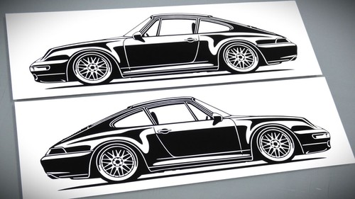 Adesivo porsche 993 - adesivo,