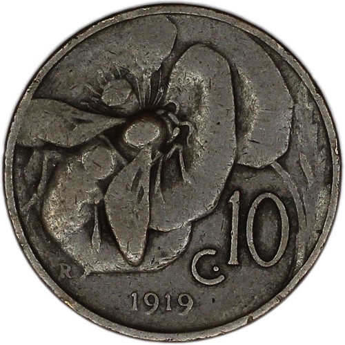 Moneta italia centesimi - moneta, 10
