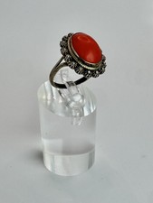 Anello Argento Corallo Rosso