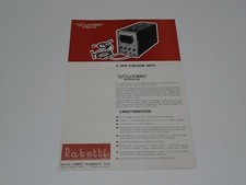 RABOTTI OSCILLOGRAFO ATTREZZATURE PER AUTOFFICINE RARA BROCHURE DEPLIANT (F2)