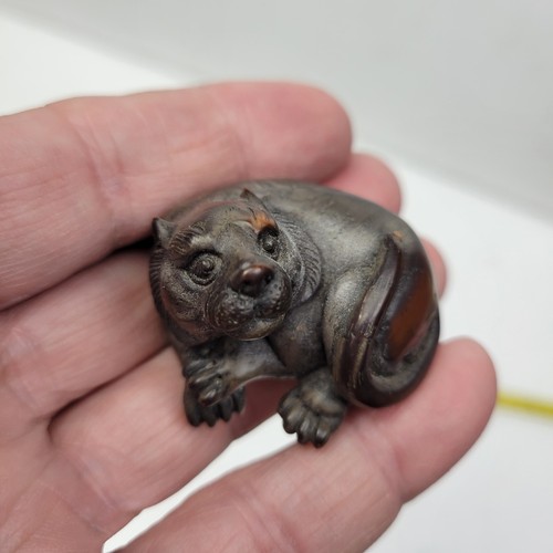 Netsuke statuina cane animale - ,