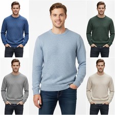 Maglione Uomo Lana Pullover Pesante Melange Maglia Girocollo Maglioncino m l xl