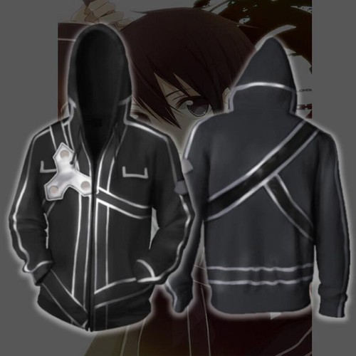 Felpa con cappuccio sword art - con,