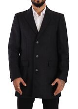 DOLCE & GABBANA giacca grigio scuro lana sopra trench cappotto uomo IT50/US40/L PREZZO AL PUBBLICO $2000