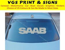 SAAB ADESIVO GRANDE FINESTRA DECALCOMANIA GRAFICA 580mm x 130mm SCELTA COLORI