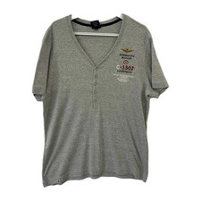 Aeronautica Militare C-130J Lockheed T-Shirt Uomo Scollo a V Taglia 2XL Grigio #83