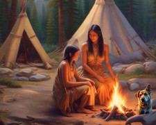 Quadro 8x10 donna indiana