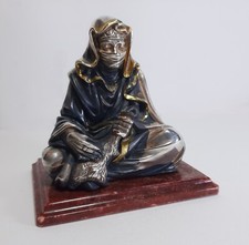 Statua A. GIANNELLI 1990 Scultura Argento Laminato 925 Donna Araba cm 12 Classic